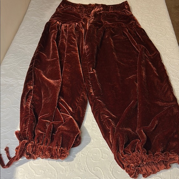 We The Free Free People Velvet Joggers with Billowy Silhouette. NEW. Boho - Picture 2 of 11